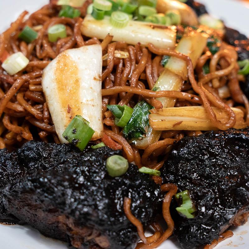 BBQ duck dish from Mystic Caribbean kitchen