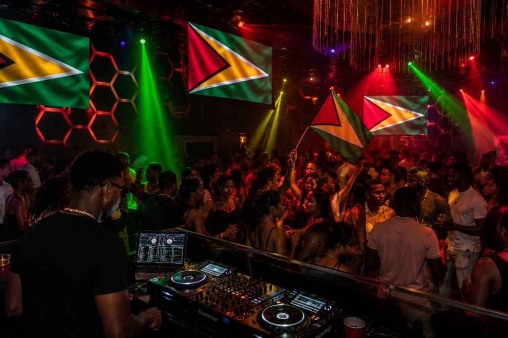 DJ and crowd at Mystic Caribbean nightclub